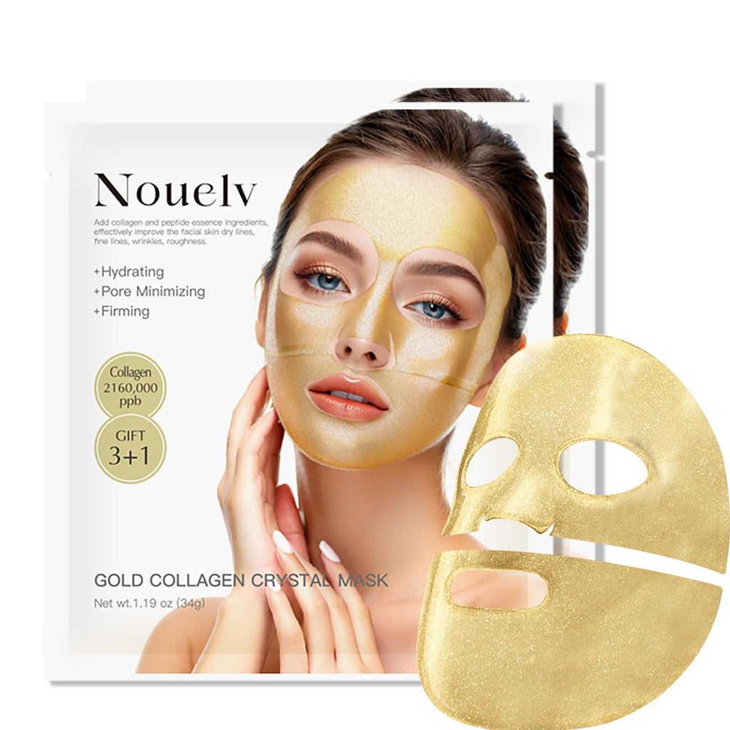 OAKSII 24K Gold Bio Collagen Face Mask Hydrating Bio Collagen Mask Overnight Collagen Mask Hydrating Collagen Real Deep Mask Skin (34g x2ea) My Store