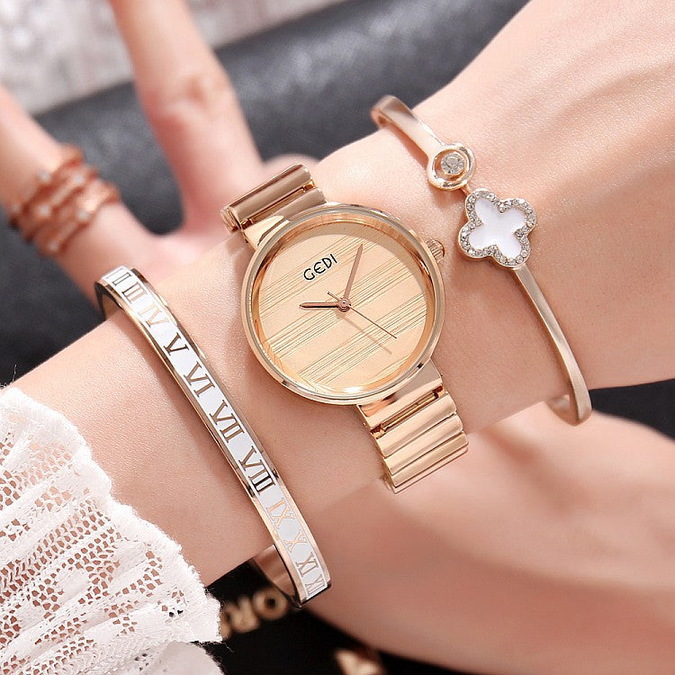 Fashion Women's Bracelet and Watch Set (3 Pieces) My Store