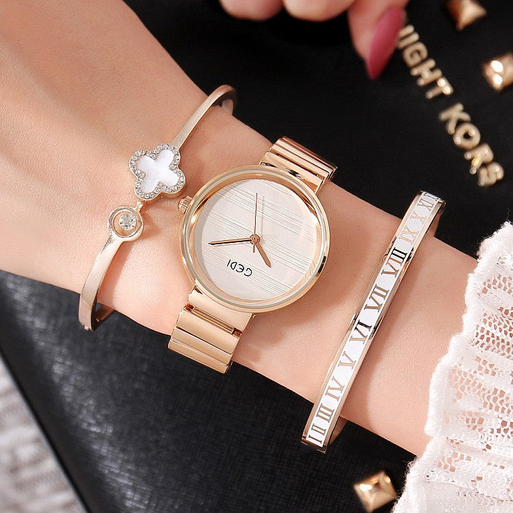 Fashion Women's Bracelet and Watch Set (3 Pieces) My Store