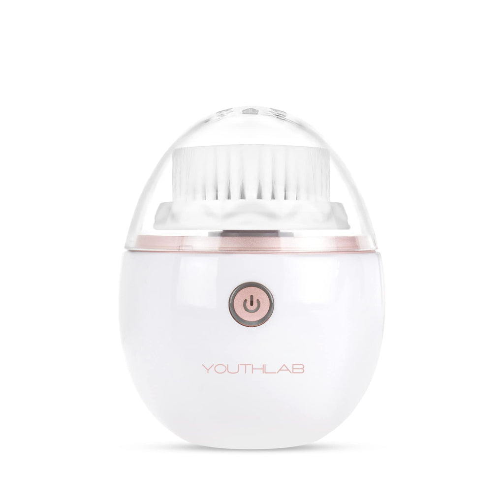 YouthLab Pure Radiance Vibrating Facial Cleansing Brush Electric 3 Modes 3 Brush Heads (2 Bristle1 Silicone) Waterproof Rechargeable Smart Timer Exfoliating Massage (Rose Gold) My Store
