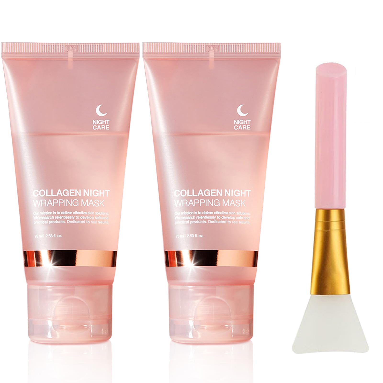 JALAWEF 2 Pcs Collagen Night Wrapping Mask Hydrating Moisturizing Firming Sleeping Applicator Tear Mask. My Store