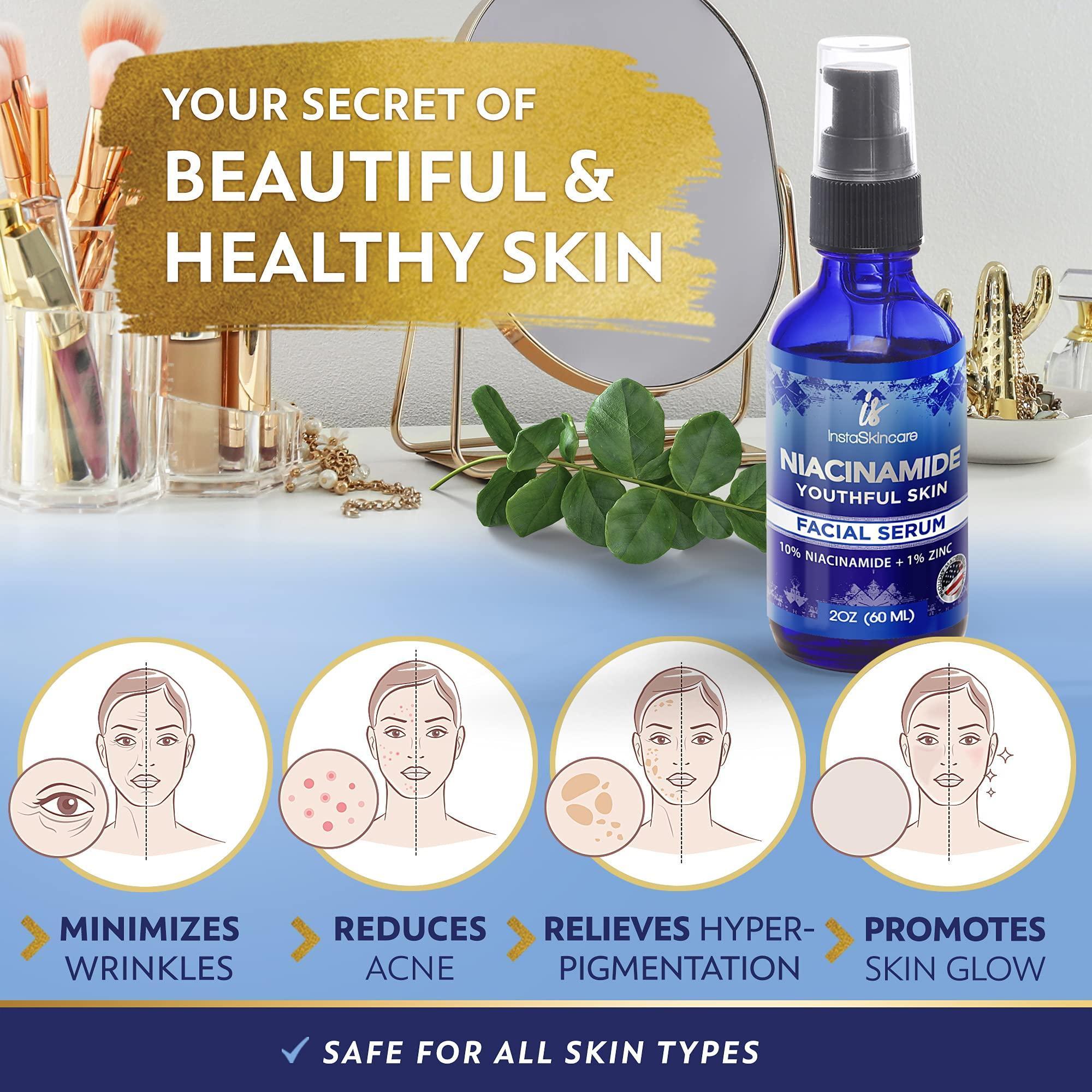 Niacinamide Serum for Face 10% with Zinc 1% Vitamin B3 Serum DOUBLE SIZED 2 oz My Store