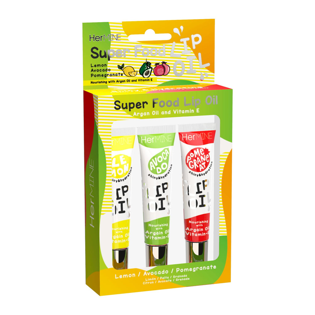 HerMINE Hydrating Lip Oil with Argan oil & Vitamin E Clear Long Lasting Nourishing Lip Oils Moisturizing Gel Multi-Packs Softening Clear Oil My Store