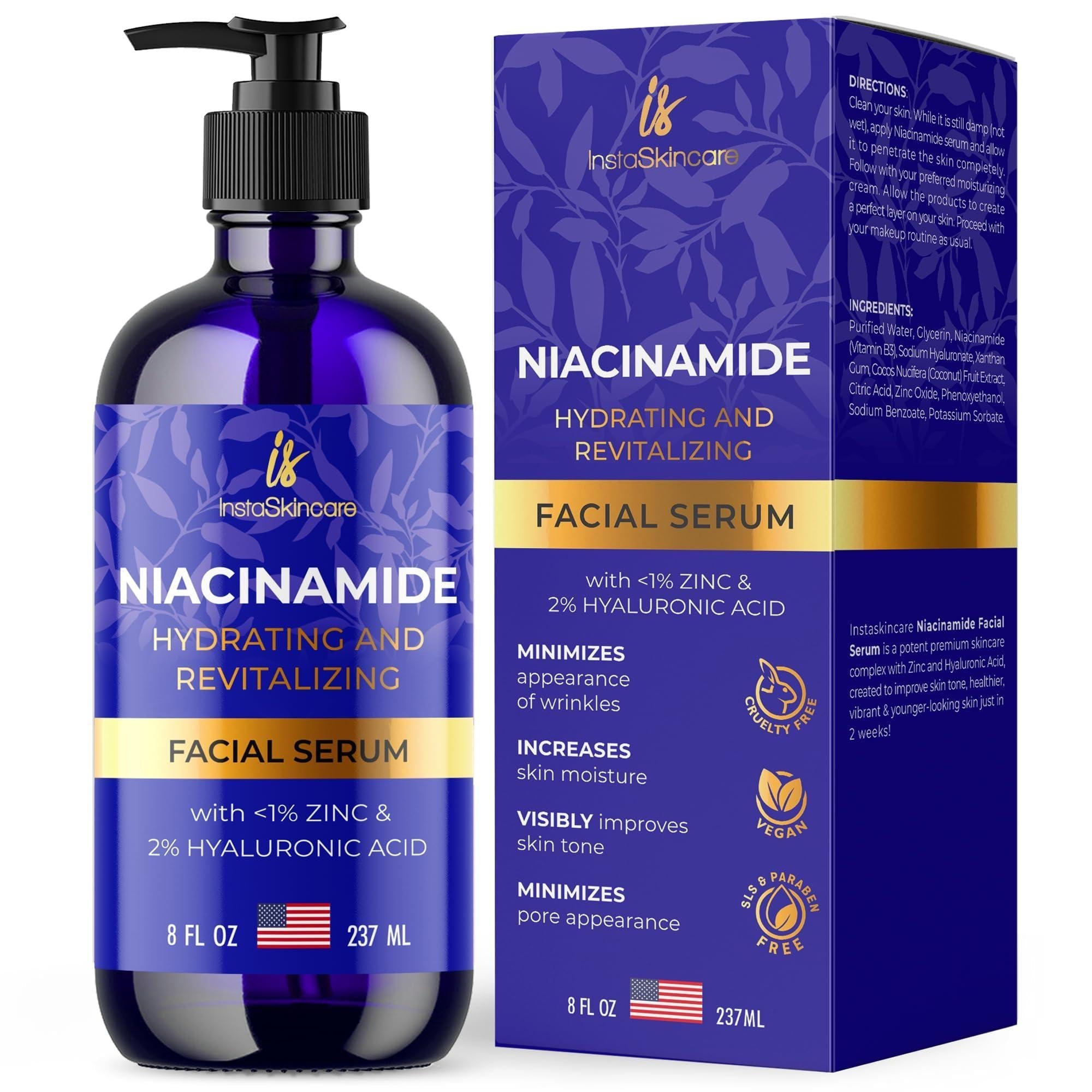 Niacinamide Serum 8Oz for Face 10% with Zinc 1% Vitamin B3 Brightening Serum My Store
