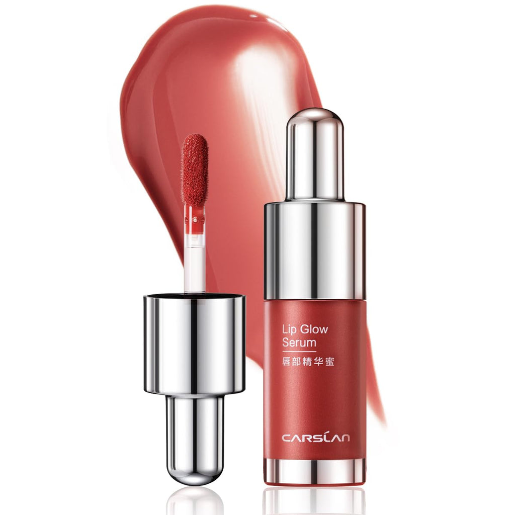 CARSLAN Hydrating Lip Gloss Serum Moisturizing Plunping Shiny Lip Glow Tinted Lip Care with Vitamin E Crithmum Maritimum Essential oil G104 My Store